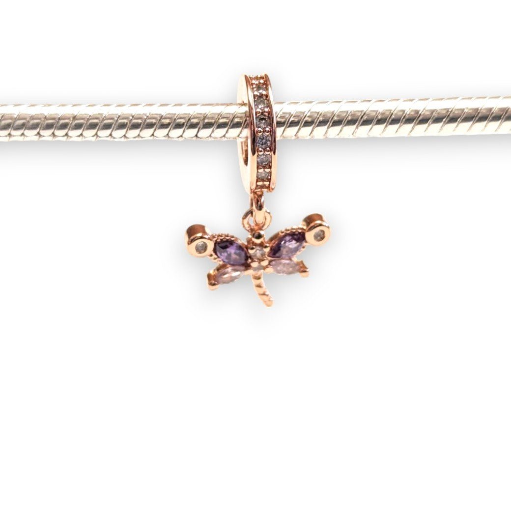 Dainty Cubic Zirconia Butterfly Charm - Popular trends empire