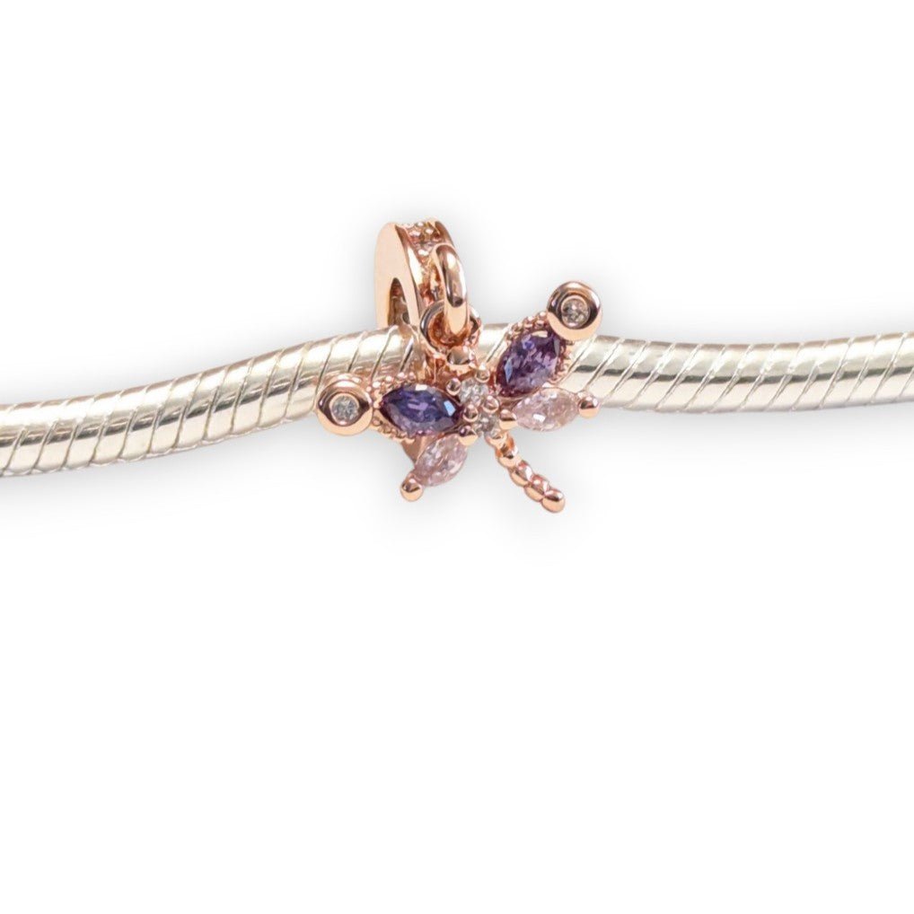 Dainty Cubic Zirconia Butterfly Charm - Popular trends empire