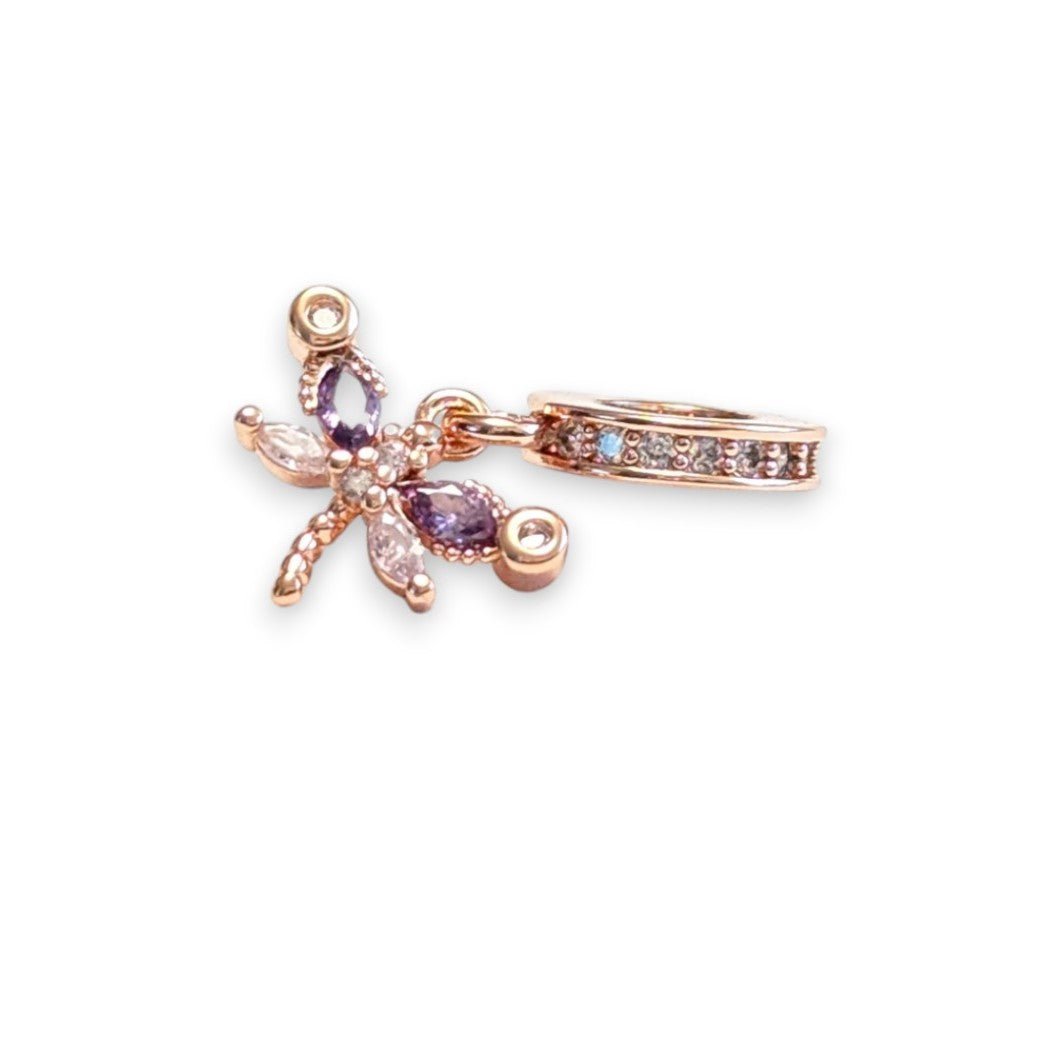 Dainty Cubic Zirconia Butterfly Charm - Popular trends empire