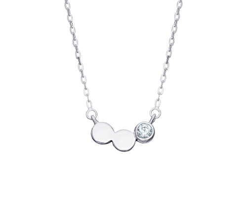 Dainty Dot Cubic Zirconia Necklace - Popular trends empire