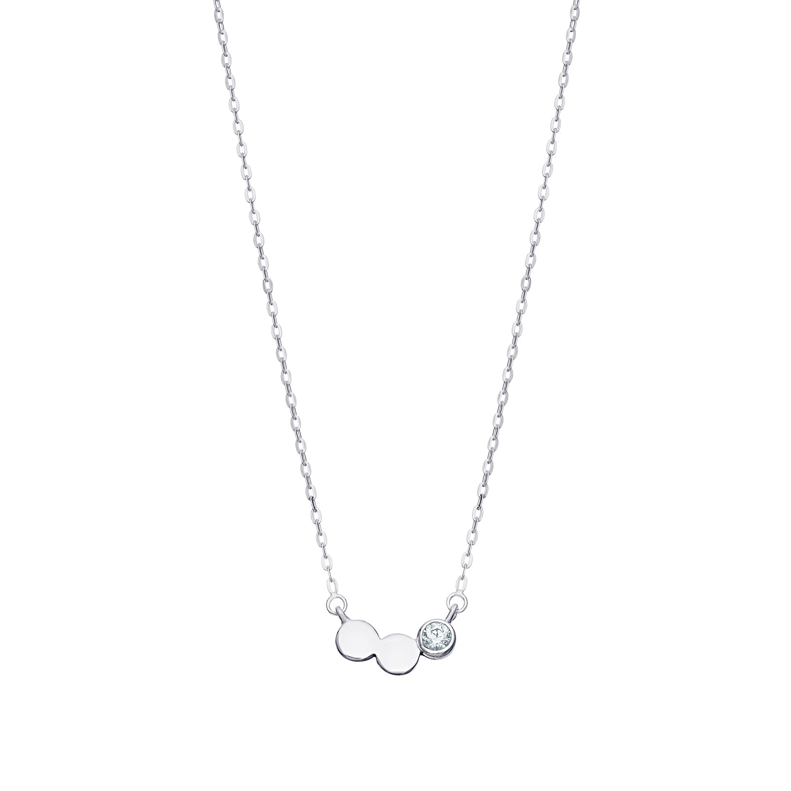 Dainty Dot Cubic Zirconia Necklace - Popular trends empire