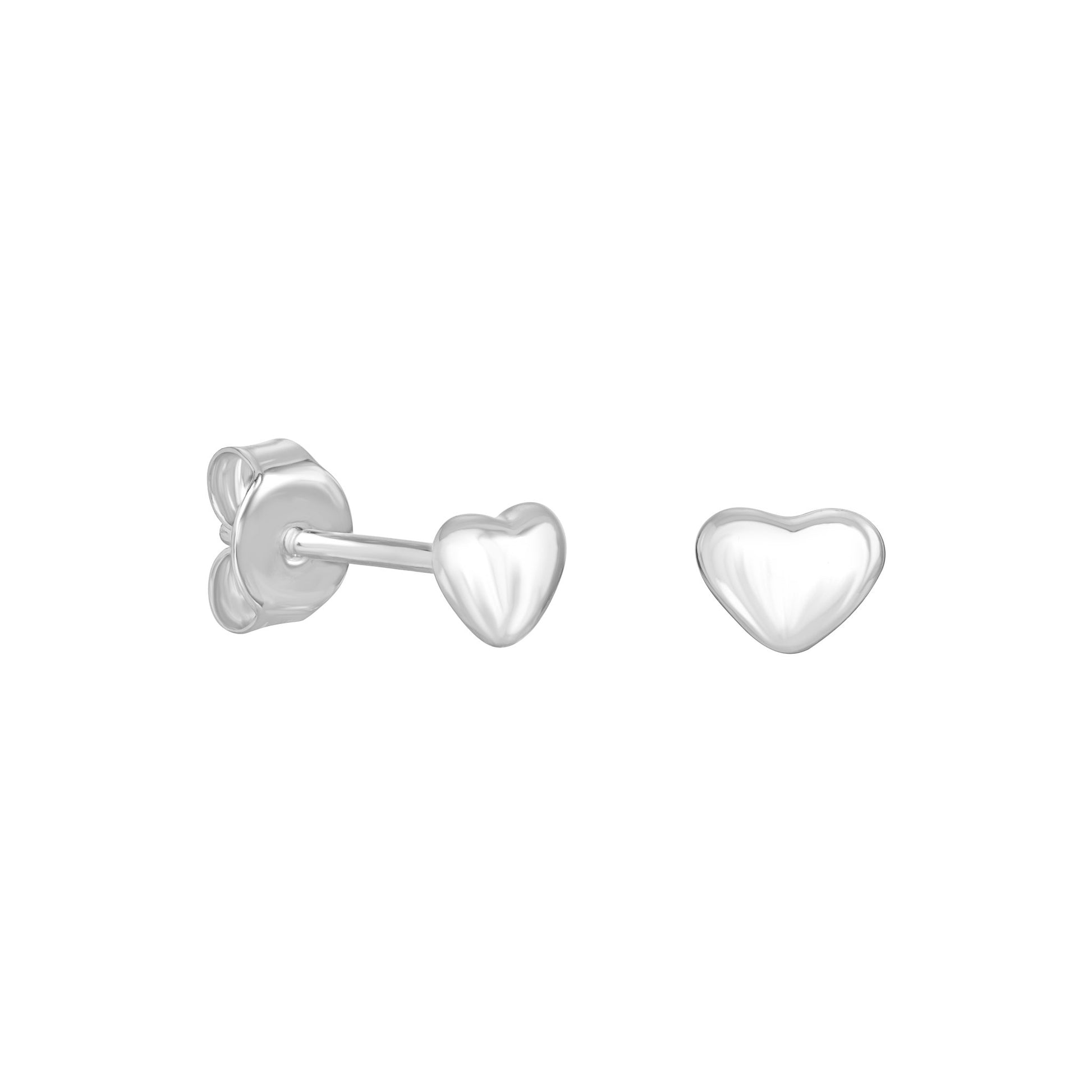 Dainty Silver Heart Studs - Popular trends empire