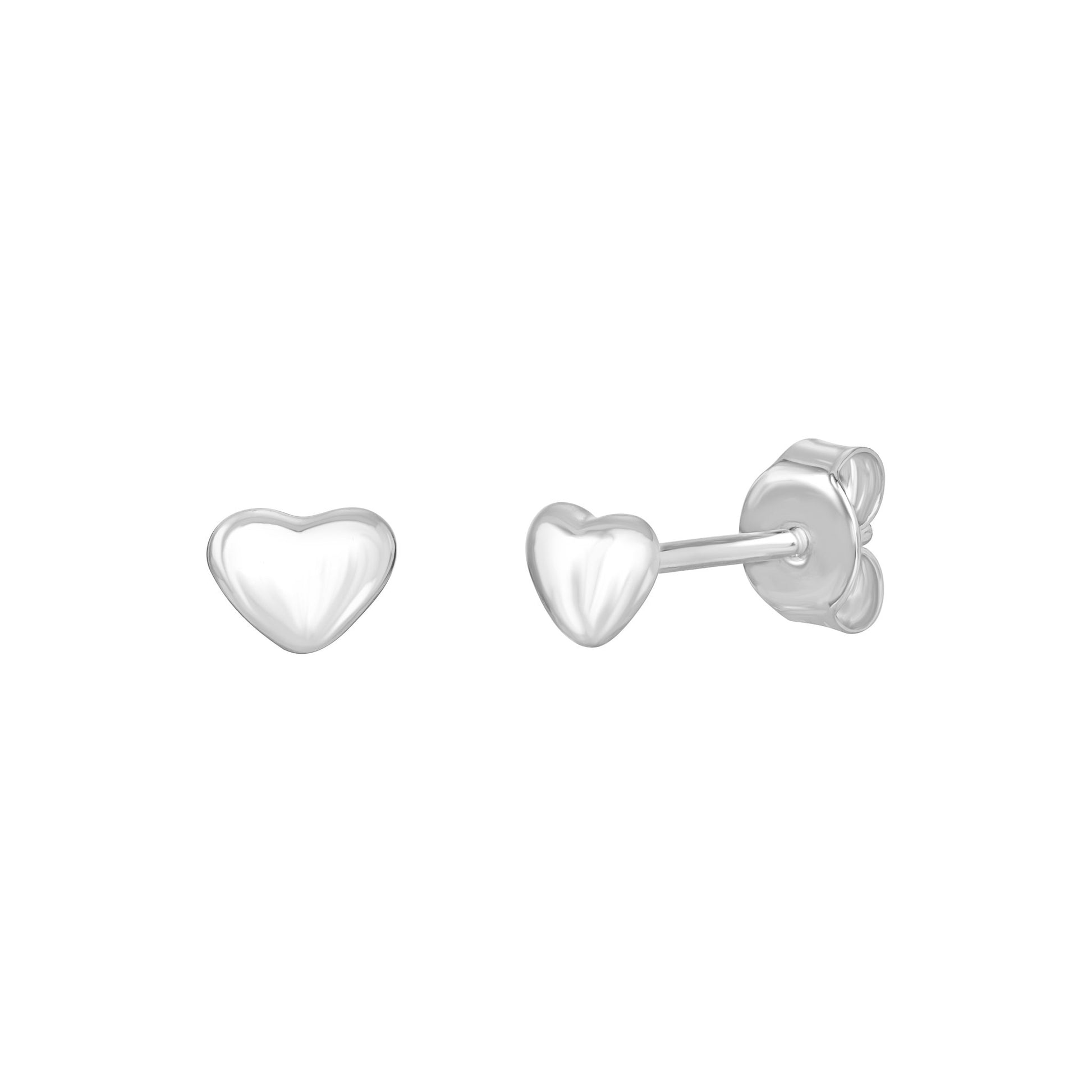 Dainty Silver Heart Studs - Popular trends empire
