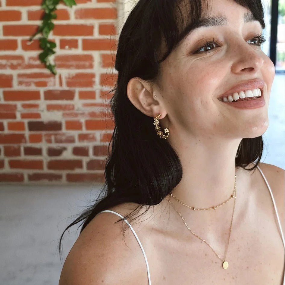 Daisy Hoop Earrings - Popular trends empire