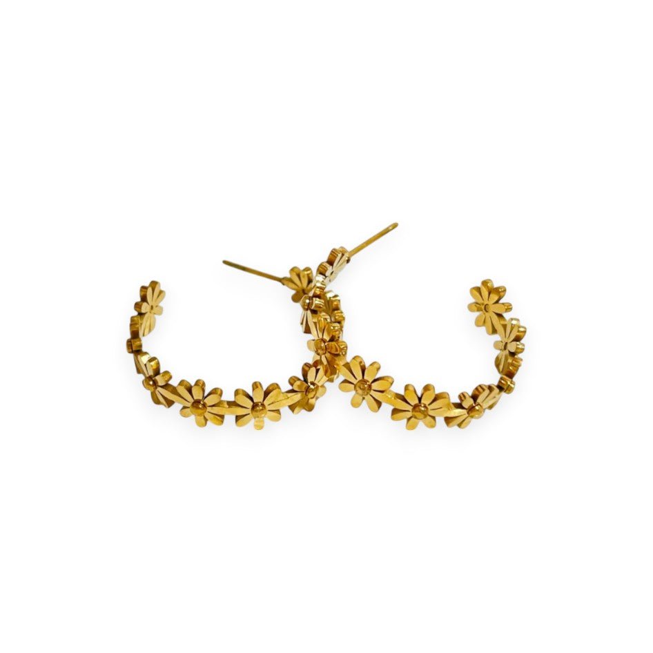 Daisy Hoop Earrings - Popular trends empire
