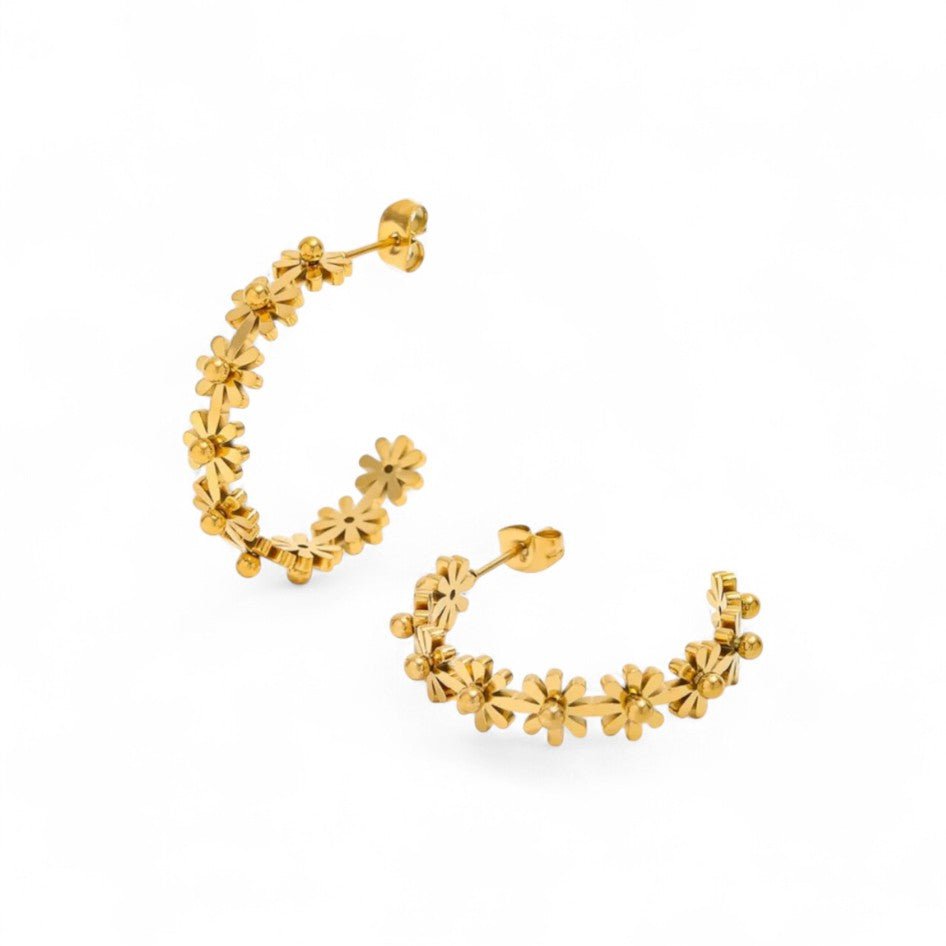 Daisy Hoop Earrings - Popular trends empire