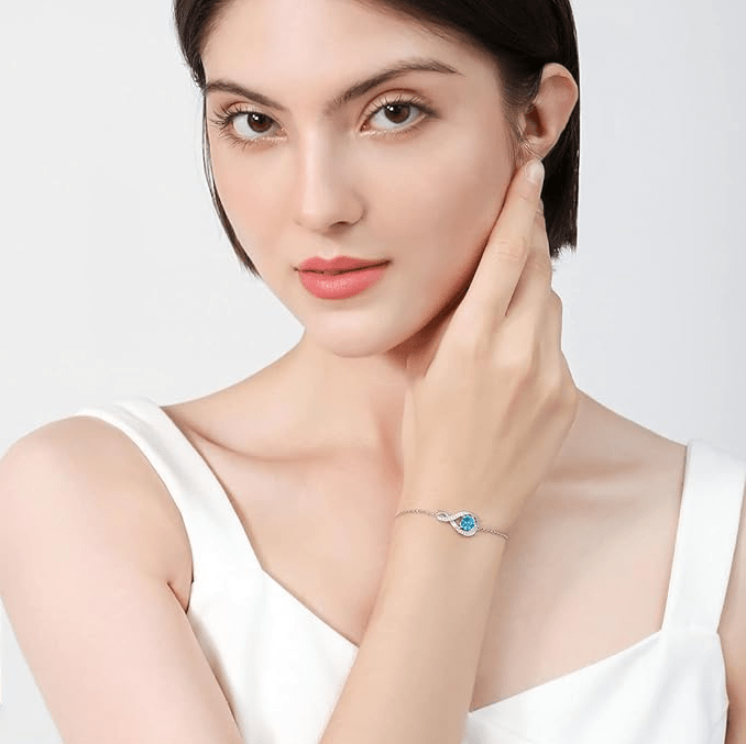 December Birthstone Infinity Bolo Bracelet - Popular trends empire