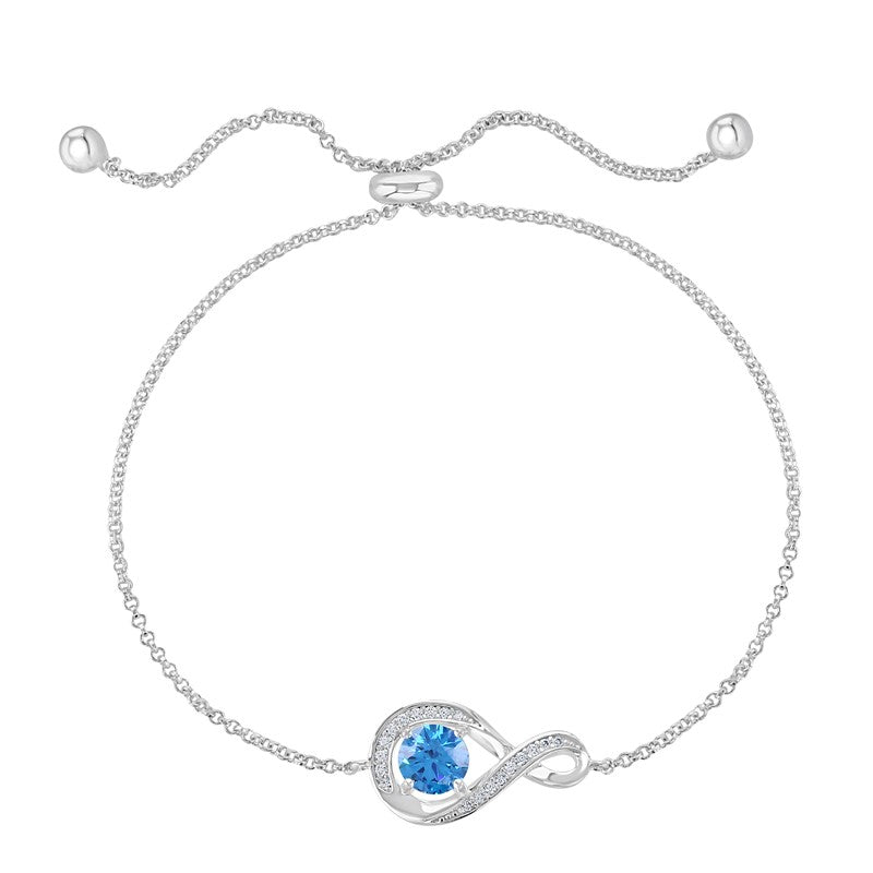December Birthstone Infinity Bolo Bracelet - Popular trends empire