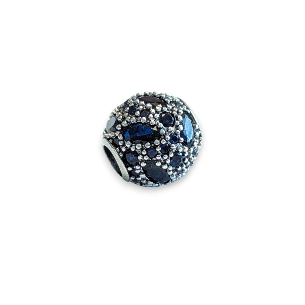 Deep Blue Cubic Zirconia Bead Charm - Popular trends empire