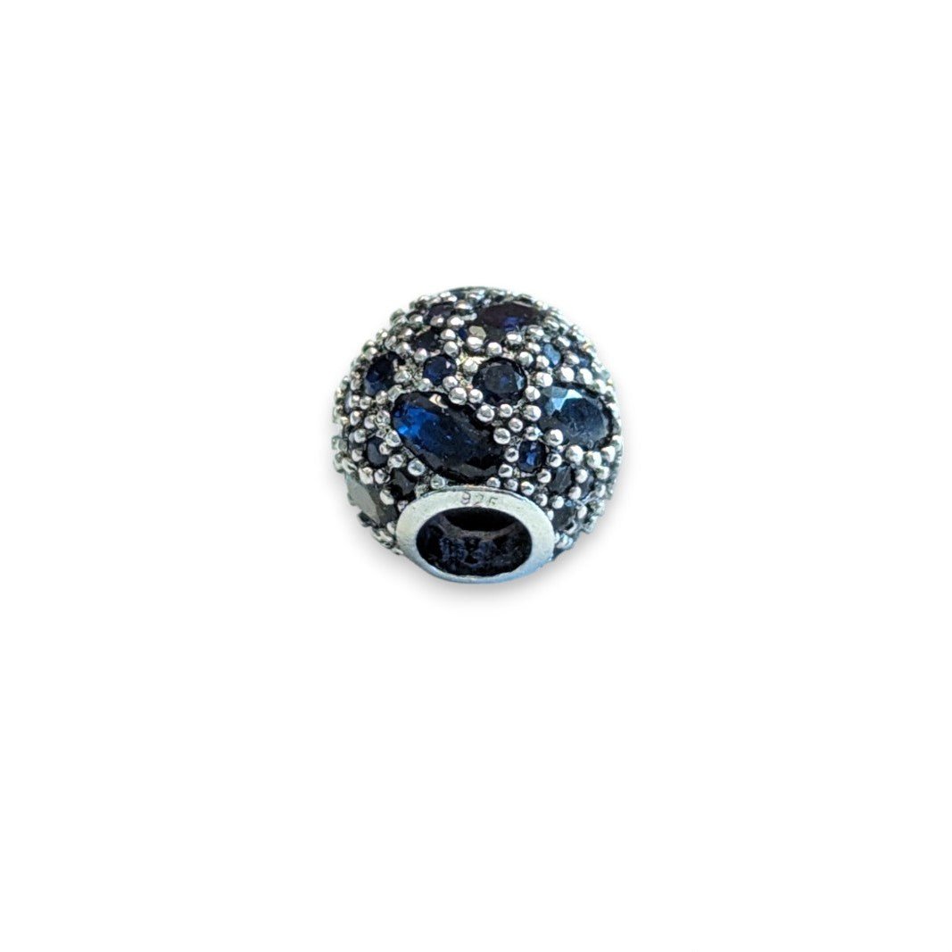 Deep Blue Cubic Zirconia Bead Charm - Popular trends empire