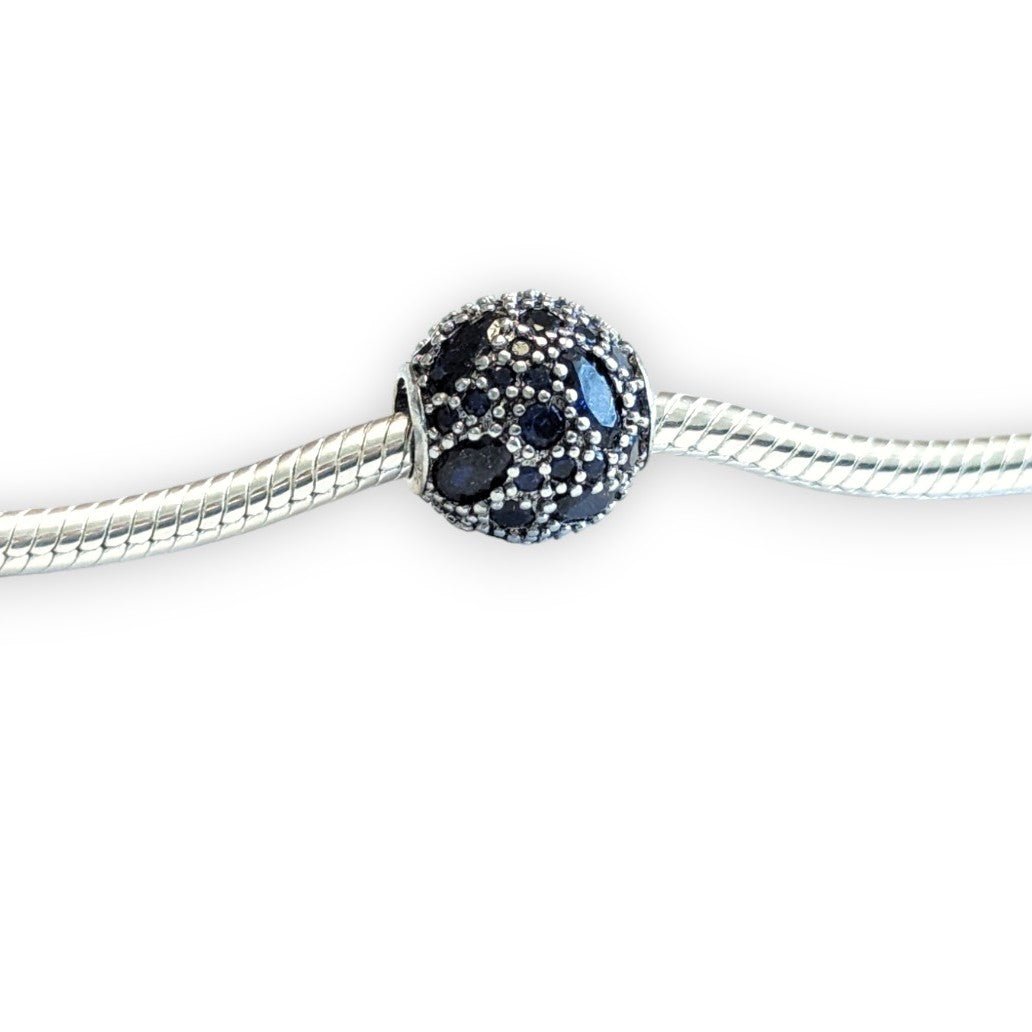 Deep Blue Cubic Zirconia Bead Charm - Popular trends empire