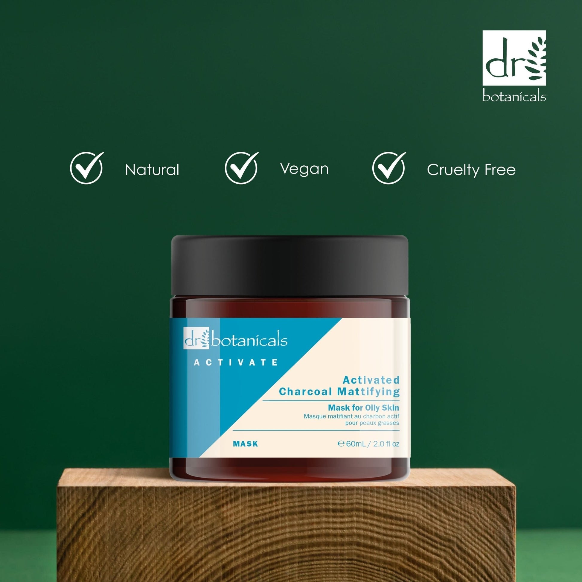 Dr Botanicals Activate Charcoal Mattifying Mask for Oily Skin 60ml Twin Value Savings Pack - Popular trends empire