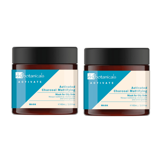 Dr Botanicals Activate Charcoal Mattifying Mask for Oily Skin 60ml Twin Value Savings Pack - Popular trends empire