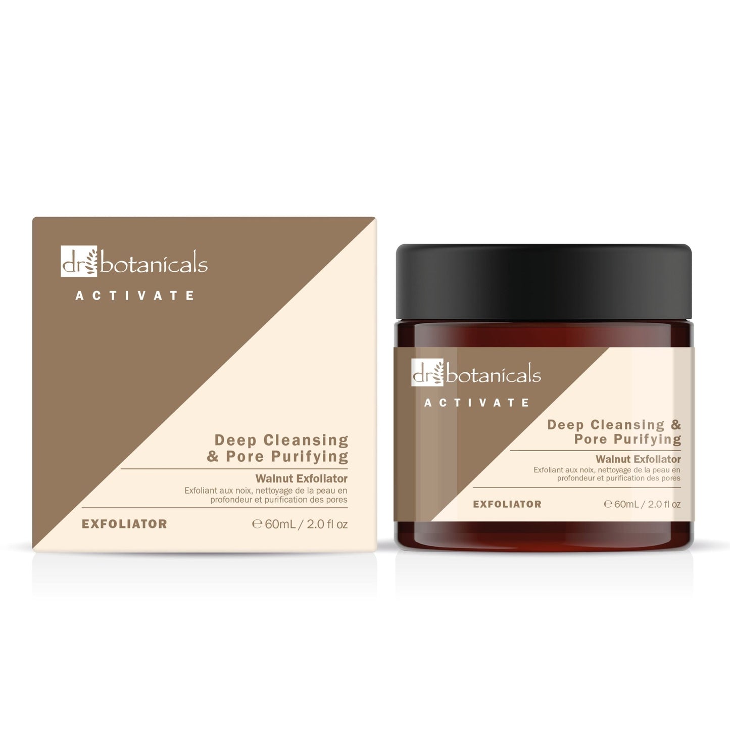 Dr Botanicals Activate Deep Cleansing & Pore Purifying Walnut Exfoliator 60ml Twin Value Savings Pack - Popular trends empire