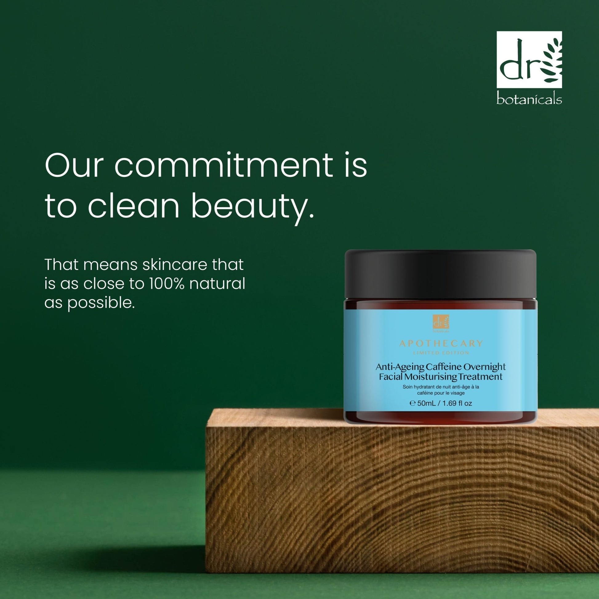 Dr Botanicals Anti - Ageing Caffeine Overnight Facial Moisturising Treatment 50ml Twin Value Savings Pack - Popular trends empire