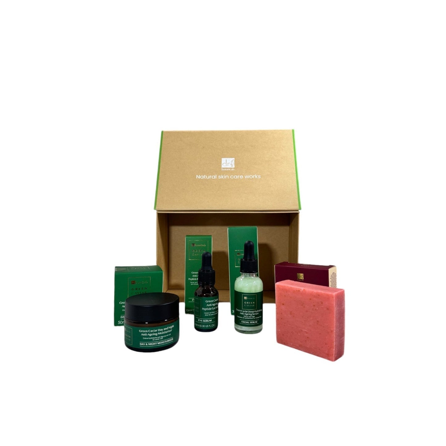 Dr Botanicals Anti - Ageing Green Caviar Morning Skincare Christmas Gift Set - Popular trends empire