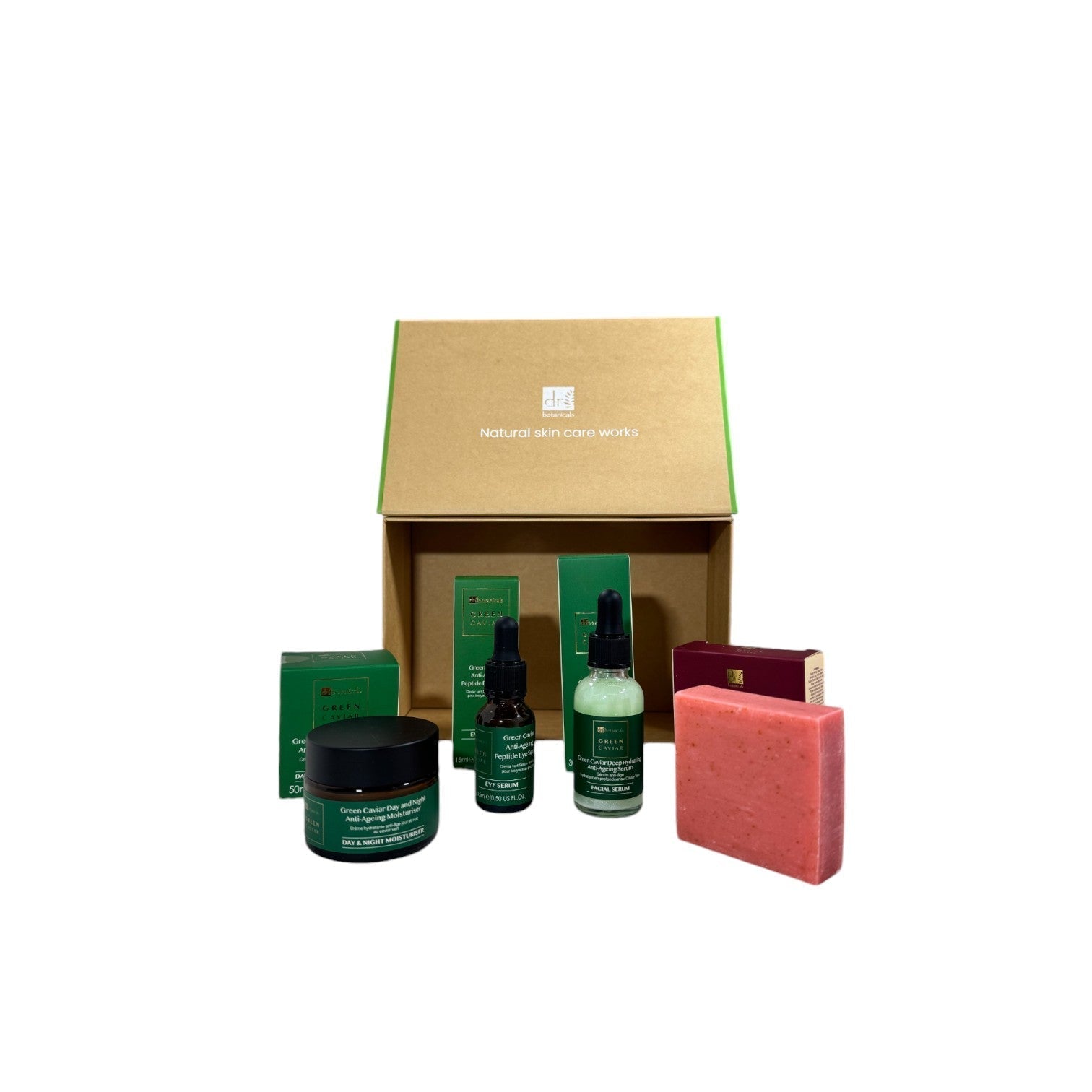 Dr Botanicals Anti - Ageing Green Caviar Morning Skincare Christmas Gift Set - Popular trends empire