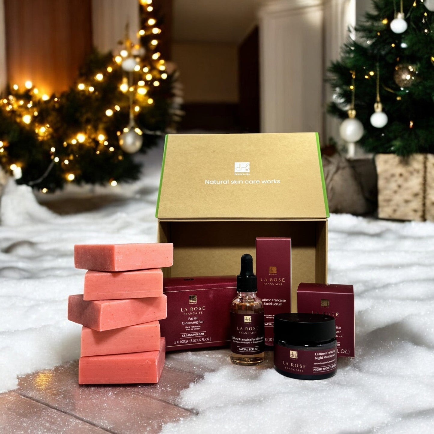 Dr Botanicals Anti - Ageing La Rose Francaise Evening Skincare Christmas Gift Set - Popular trends empire