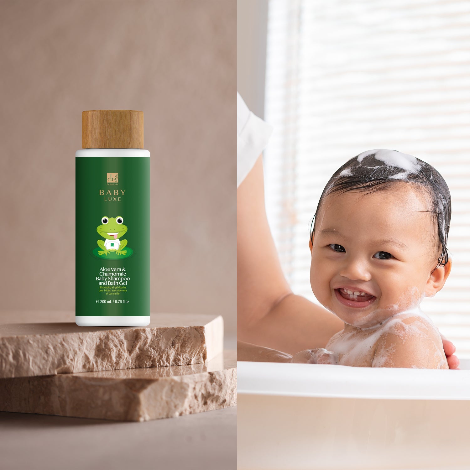 Dr Botanicals Baby Lux Aloe Vera & Chamomile Baby Shampoo & Bath Gel 200ml Twin Value Savings Pack - Popular trends empire