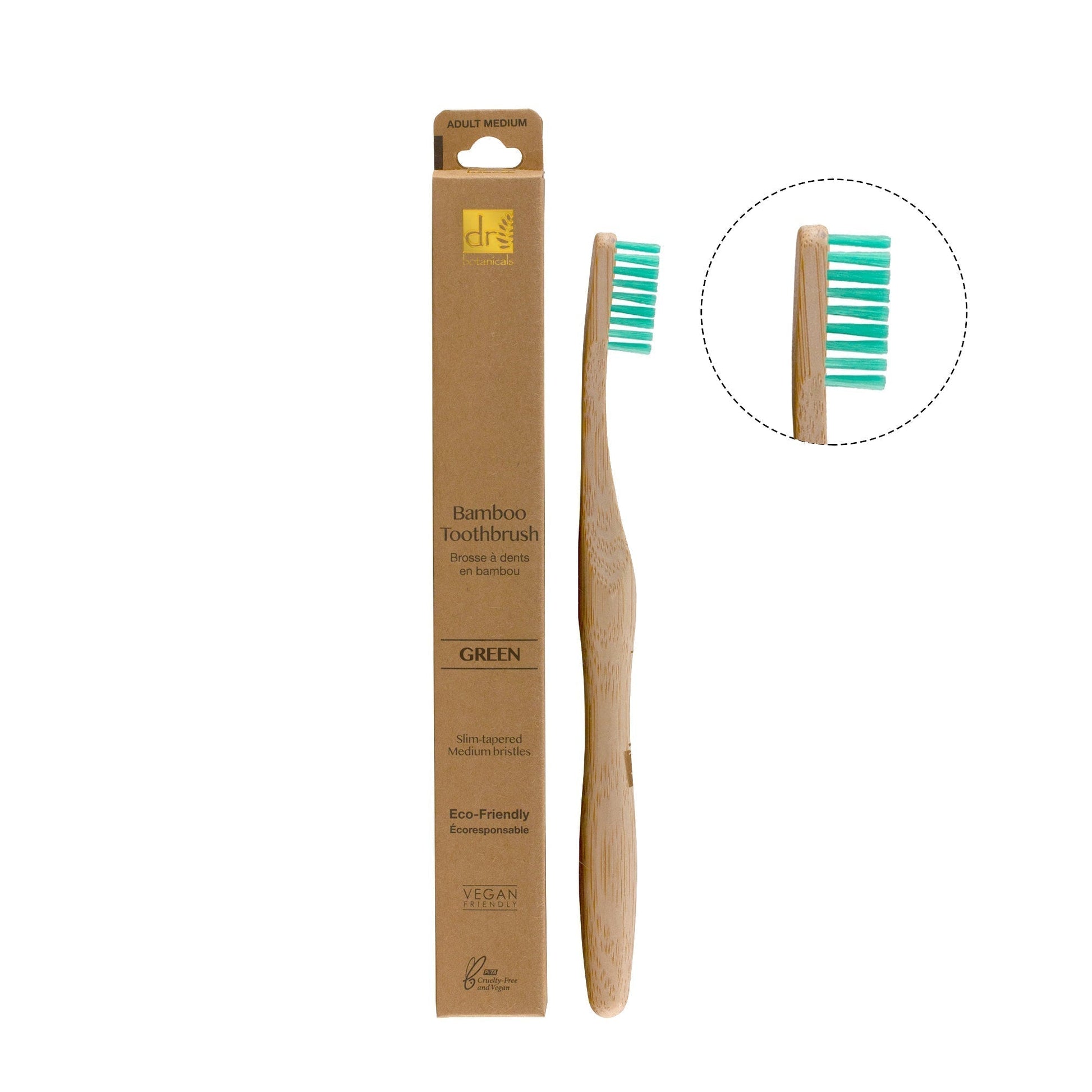 Dr Botanicals Bamboo Toothbrush Green Twin Value Savings Pack - Popular trends empire