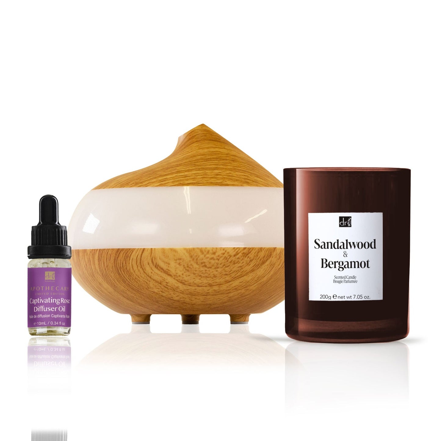Dr Botanicals Christmas Rose Diffuser Kit with Candle - Popular trends empire