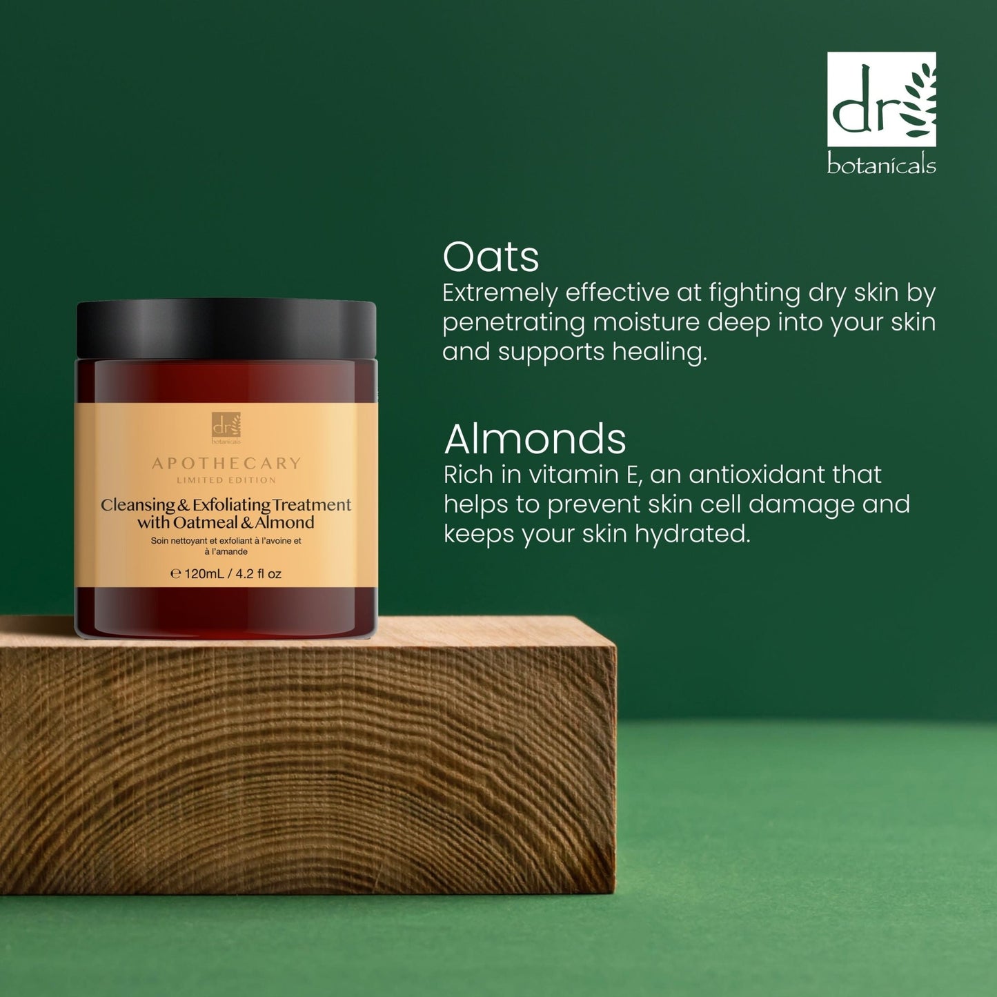 Dr Botanicals Cleansing & Exfoliating Treatment with Oatmeal & Almond 120ml Twin Value Savings Pack - Popular trends empire