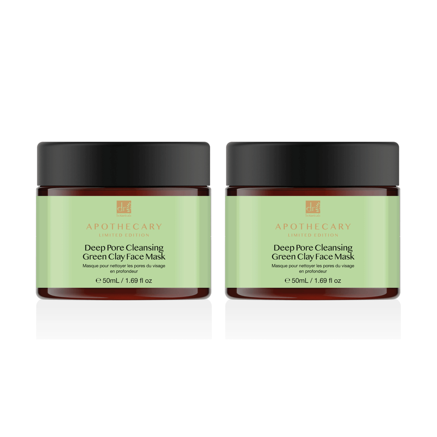 Dr Botanicals Deep Pore Cleansing Green Clay Face Mask 50ml Twin Value Savings Pack - Popular trends empire