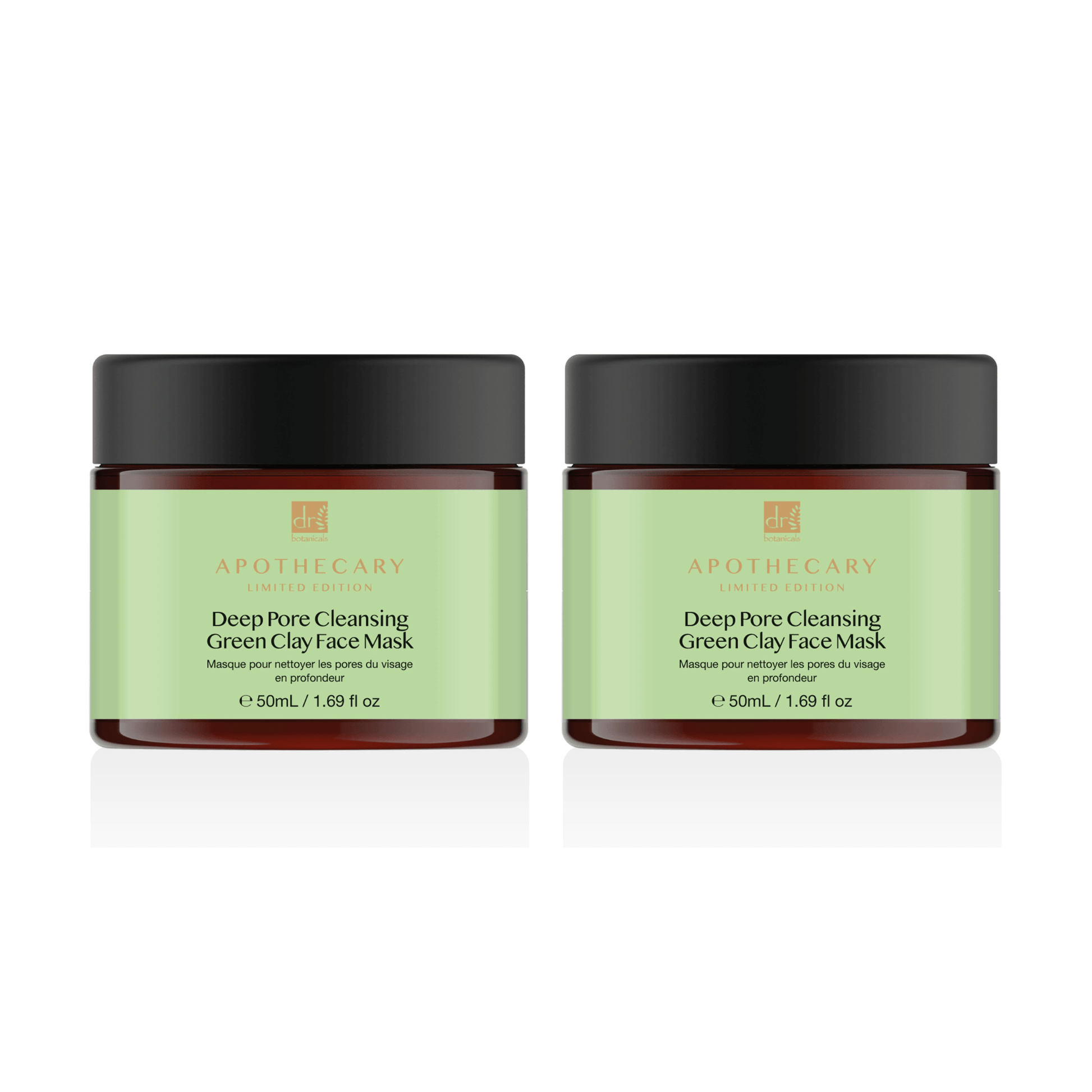 Dr Botanicals Deep Pore Cleansing Green Clay Face Mask 50ml Twin Value Savings Pack - Popular trends empire