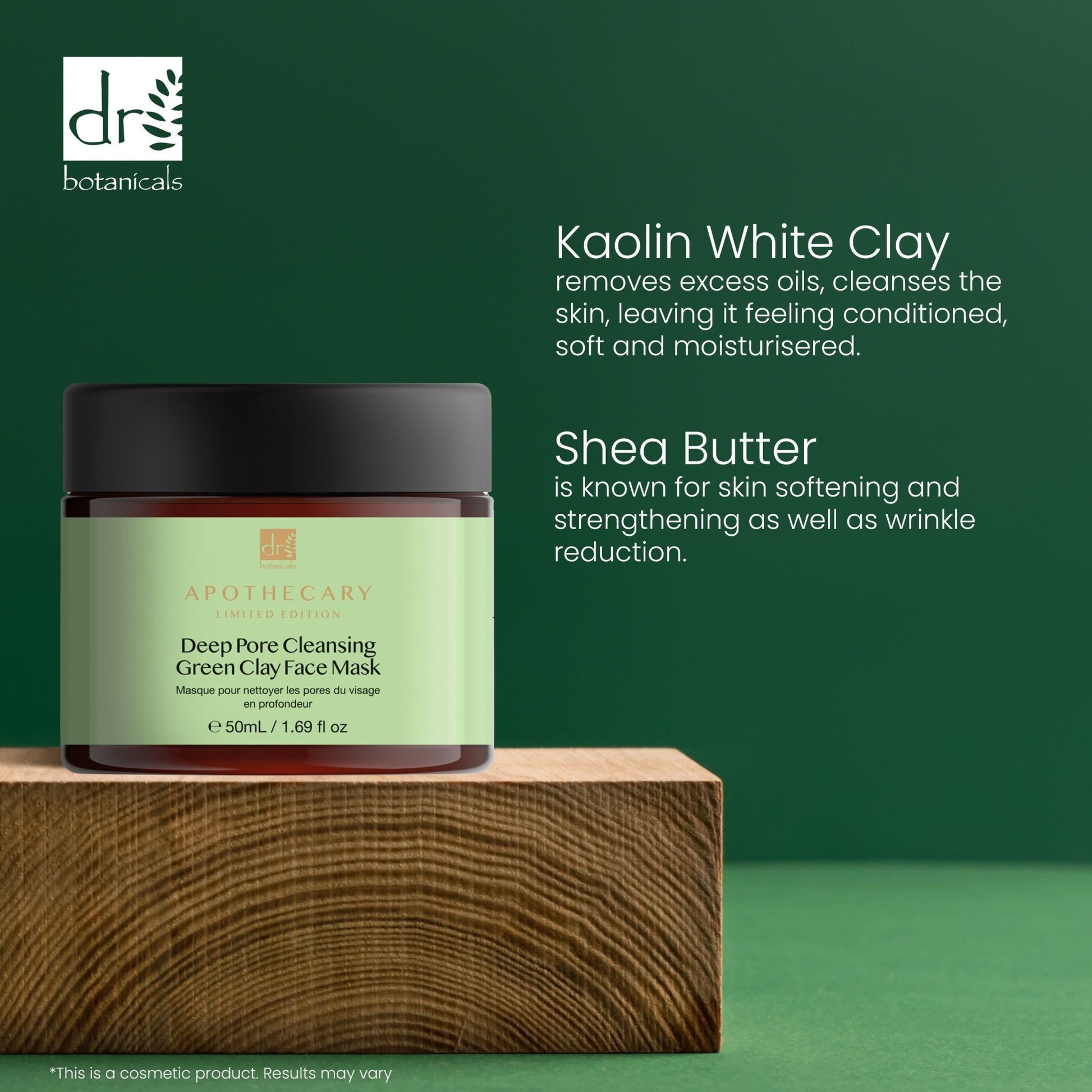 Dr Botanicals Deep Pore Cleansing Green Clay Face Mask 50ml Twin Value Savings Pack - Popular trends empire