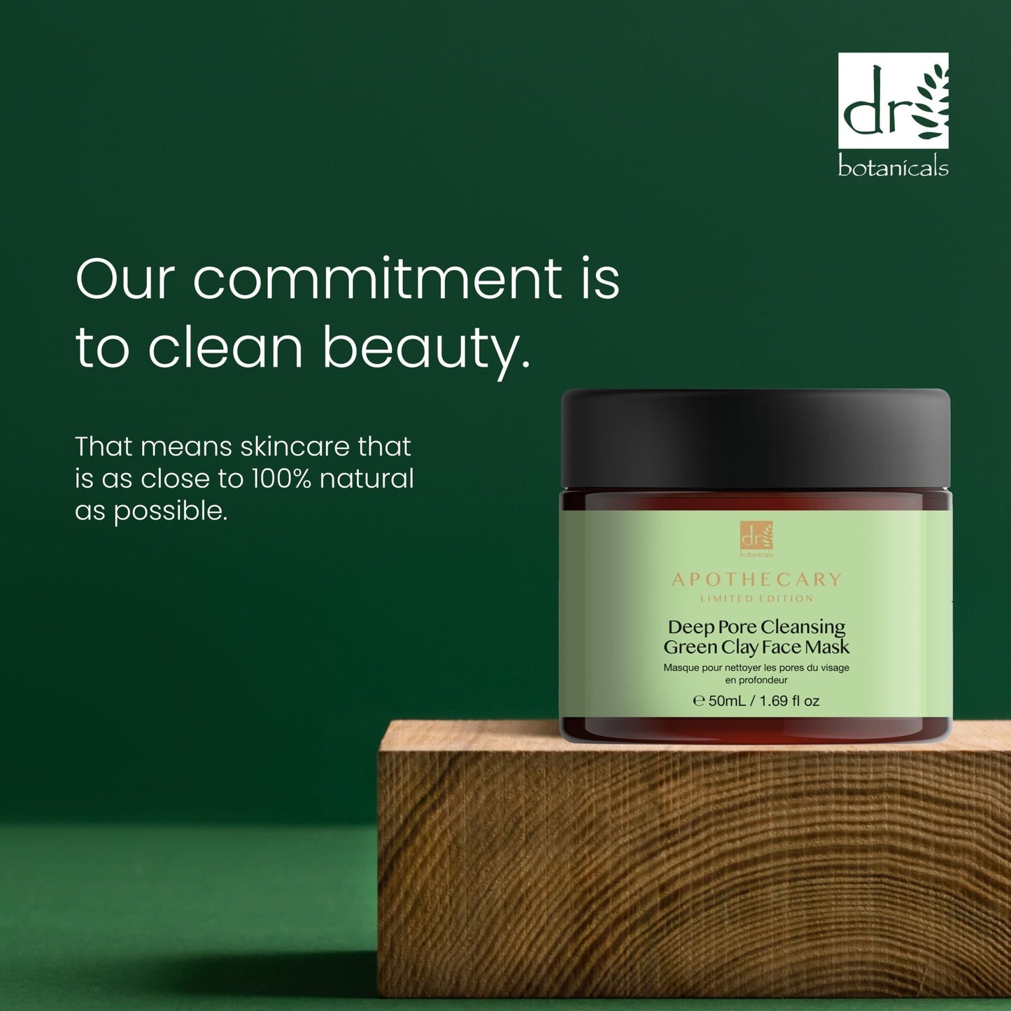 Dr Botanicals Deep Pore Cleansing Green Clay Face Mask 50ml Twin Value Savings Pack - Popular trends empire