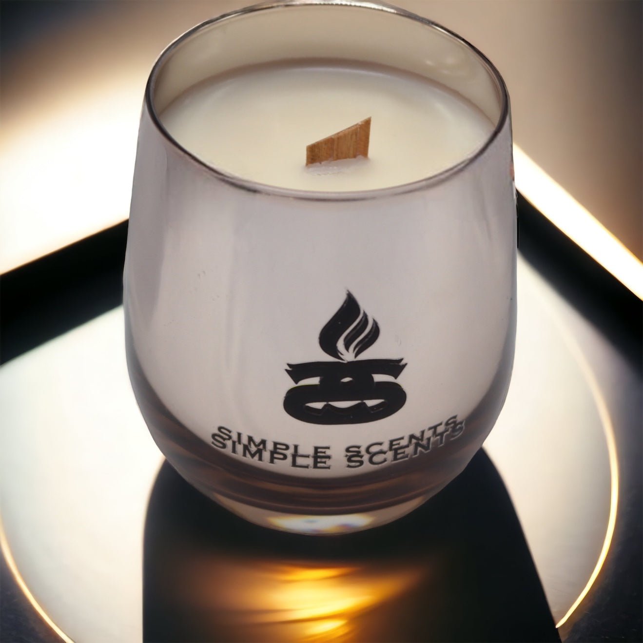 Eclipse - Simple Scents Luxe Rosé Noir Wooden Wick Soy Candle - Popular trends empire