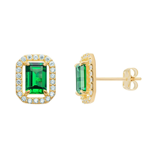 Emerald Cut Cubic Zirconia Earrings - Popular trends empire