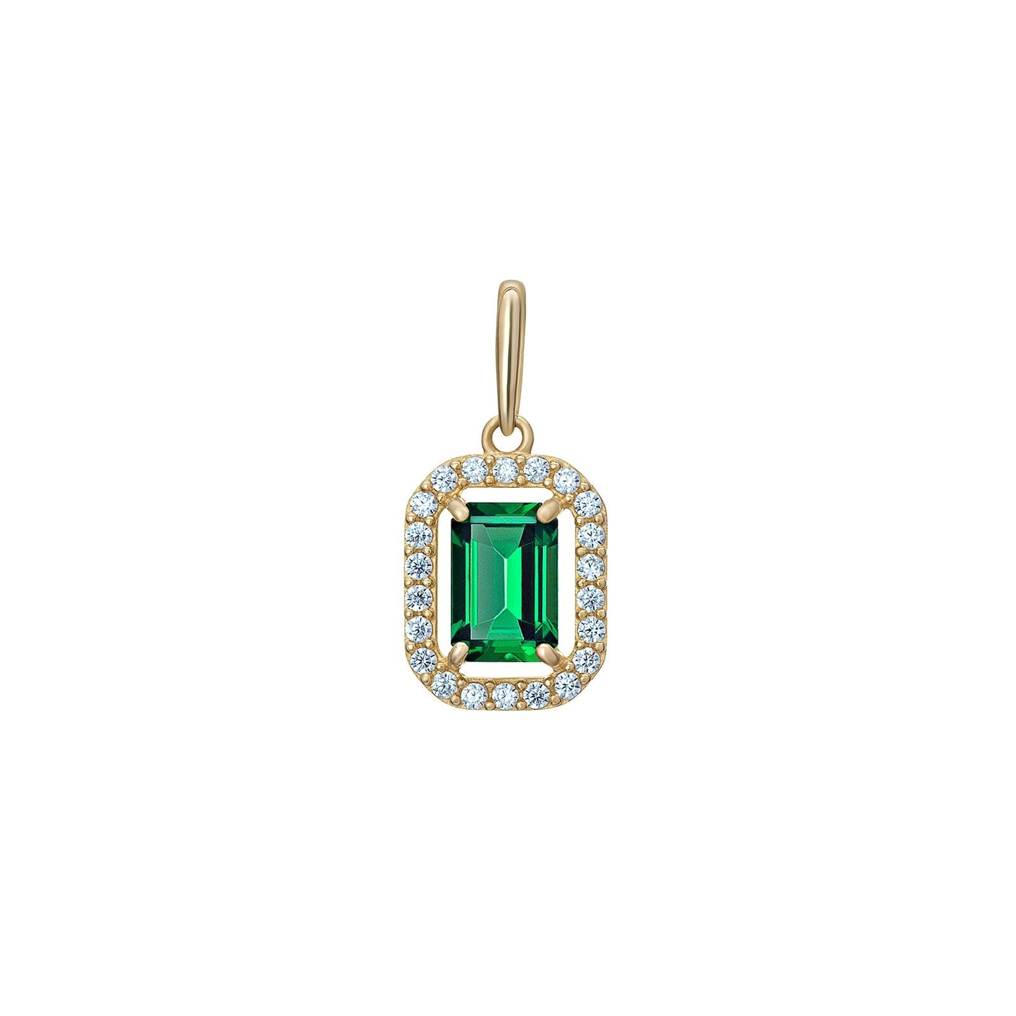 Emerald Cut Cubic Zirconia Pendant Necklace - Popular trends empire