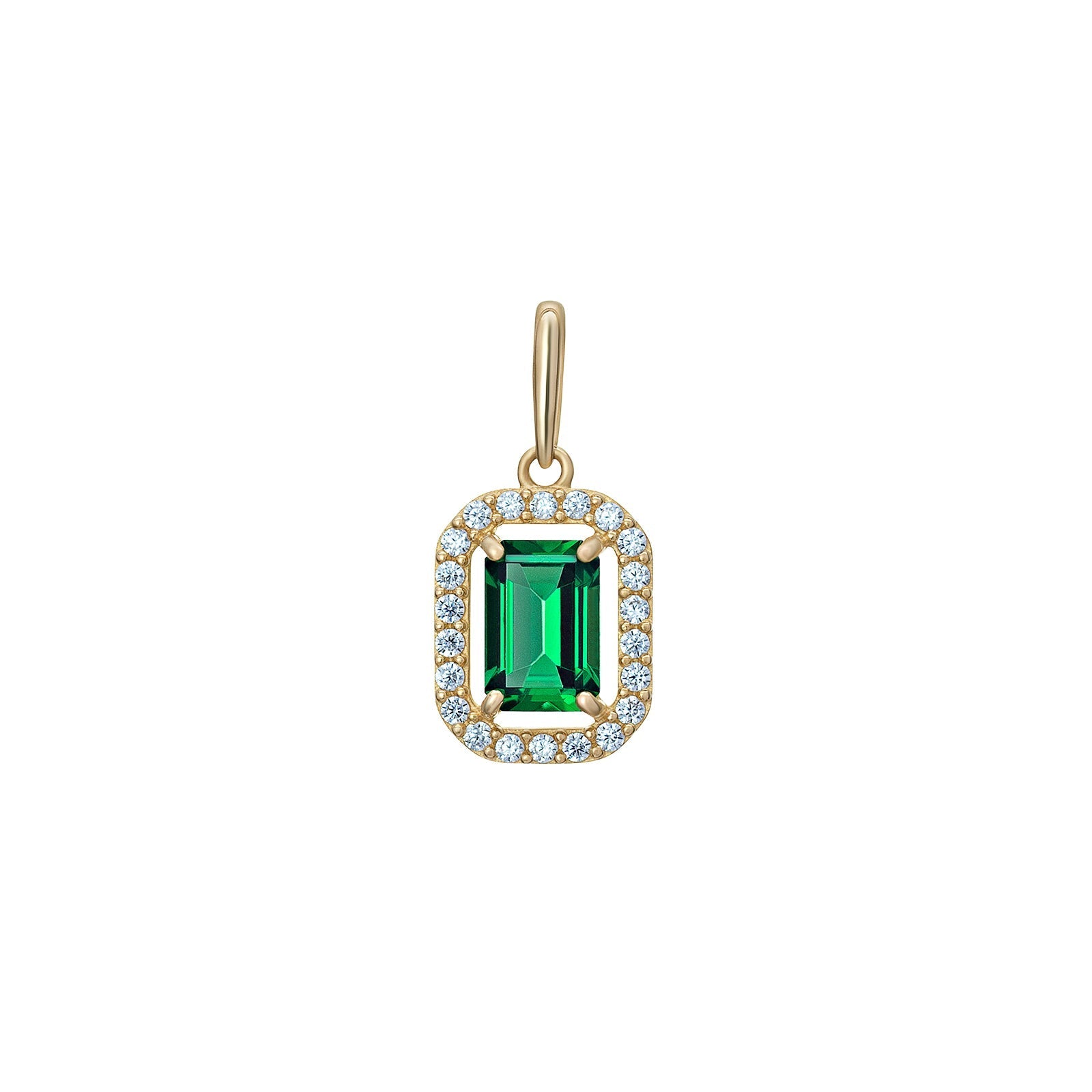 Emerald Cut Cubic Zirconia Pendant Necklace - Popular trends empire