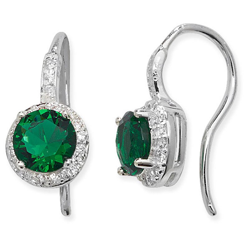 Emerald Halo Drop Earrings - Popular trends empire