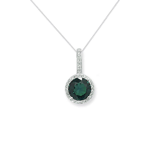 Emerald Halo Drop Necklace - Popular trends empire