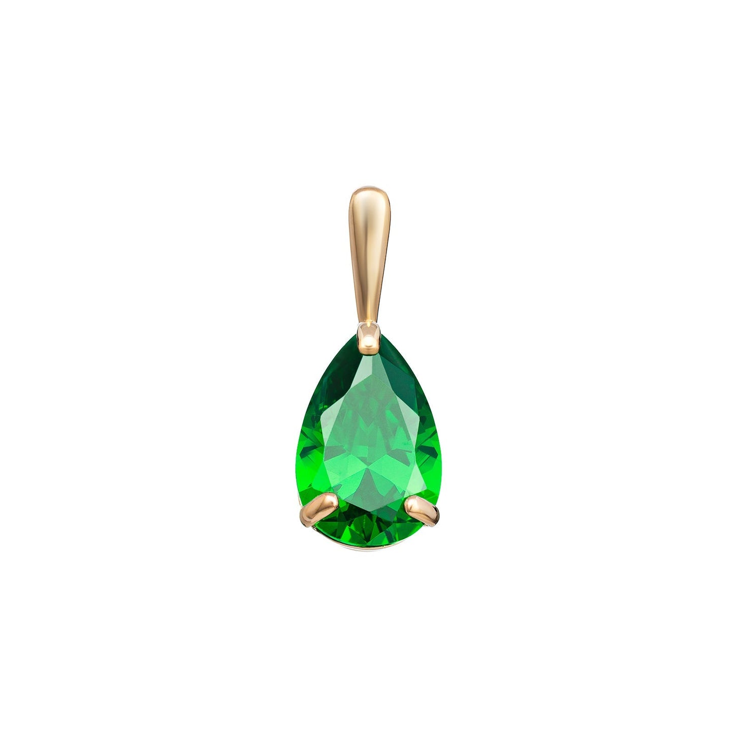 Emerald Pear Pendant Necklace - Popular trends empire