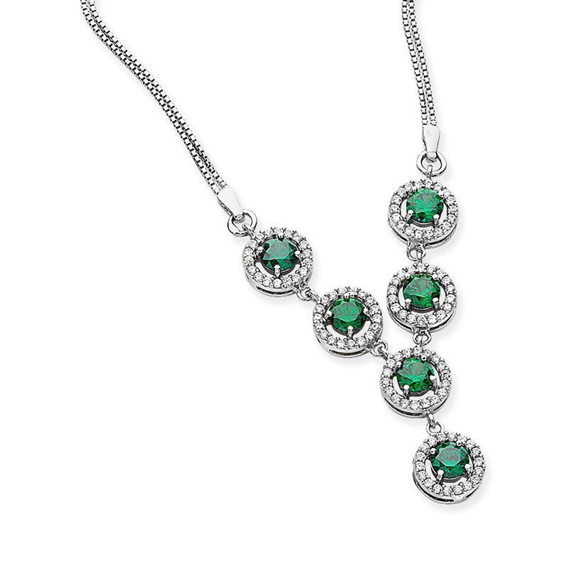 Emerald Statement Y Drop Necklace - Popular trends empire