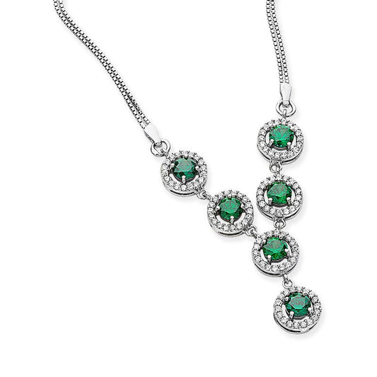 Emerald Statement Y Drop Necklace - Popular trends empire