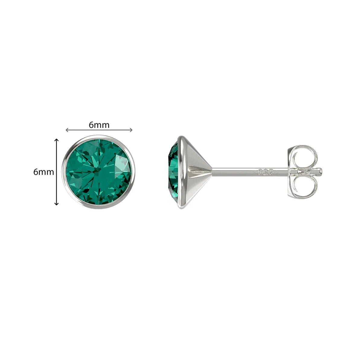 Emerald Stud Earrings - Popular trends empire