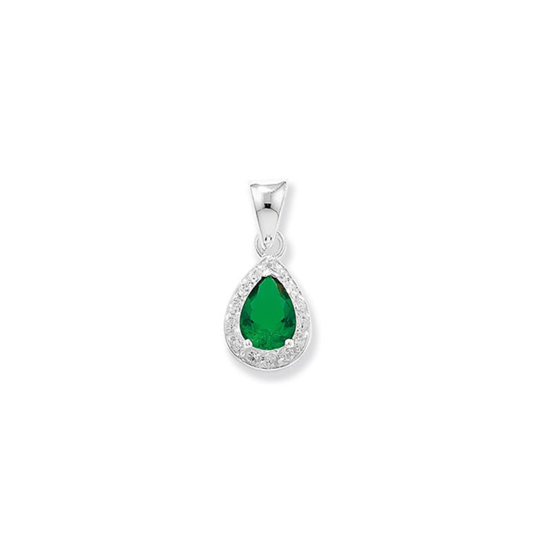 Emerald Teardrop Pendant Necklace - Popular trends empire