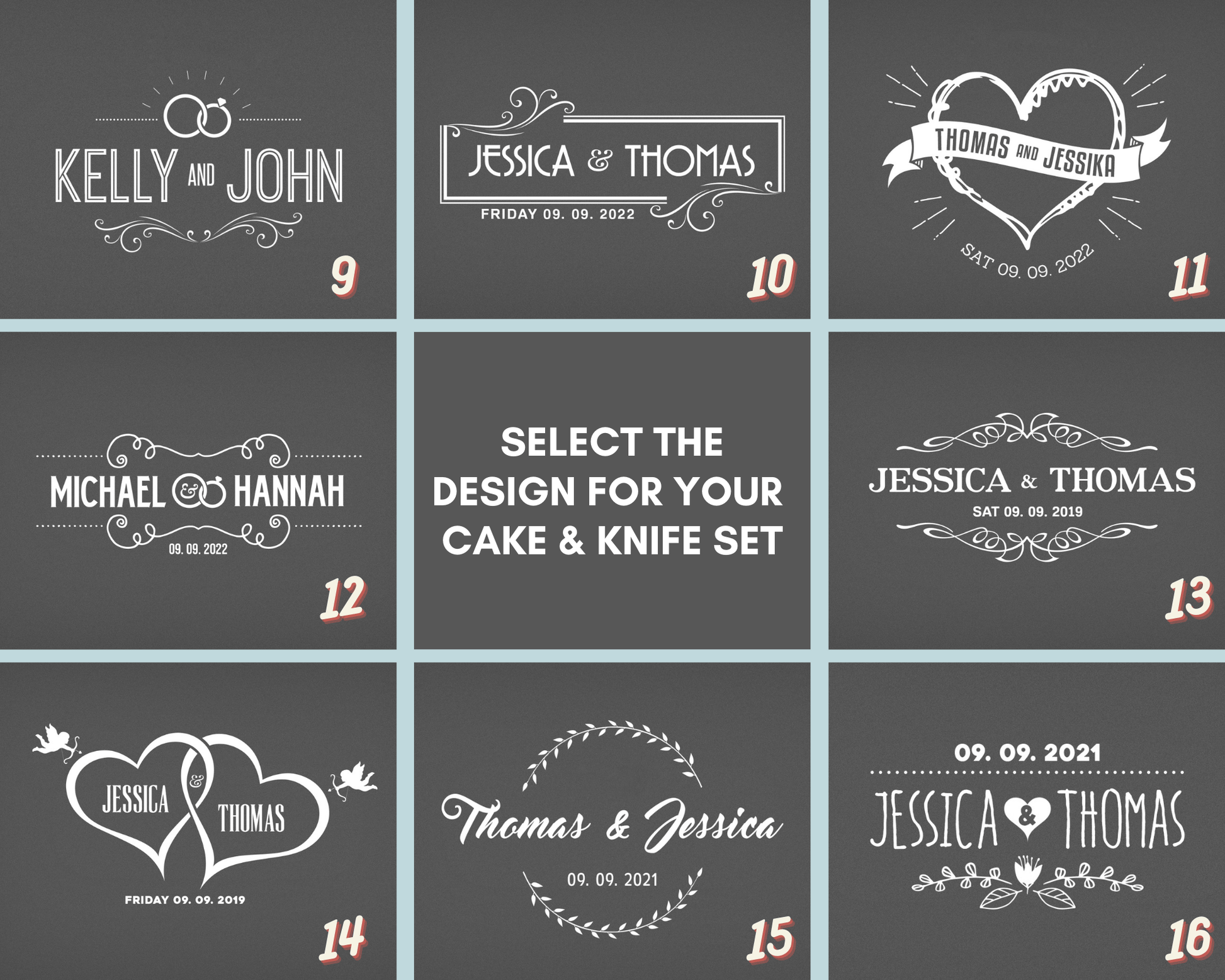 Engraved Cake Knife Set – Personalised Wedding Cake Server | Stainless Steel Mirror Polished - Popular trends empire