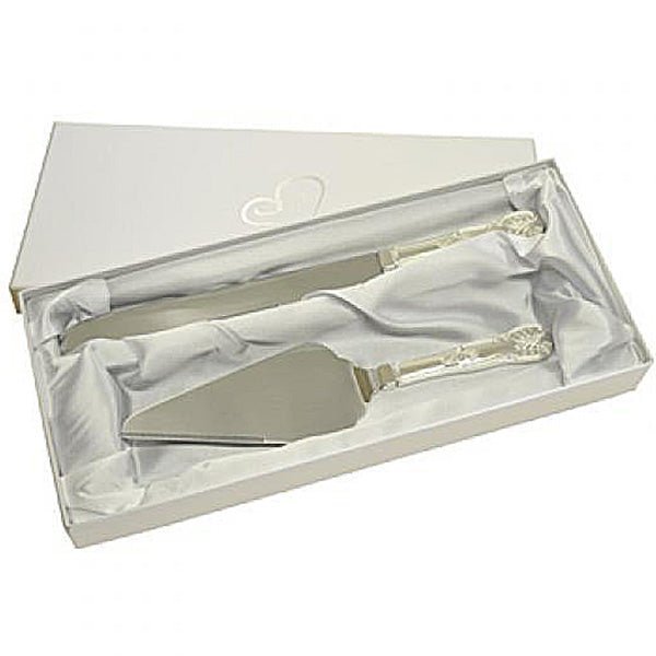 Engraved Cake Knife Set – Personalised Wedding Cake Server | Stainless Steel Mirror Polished - Popular trends empire