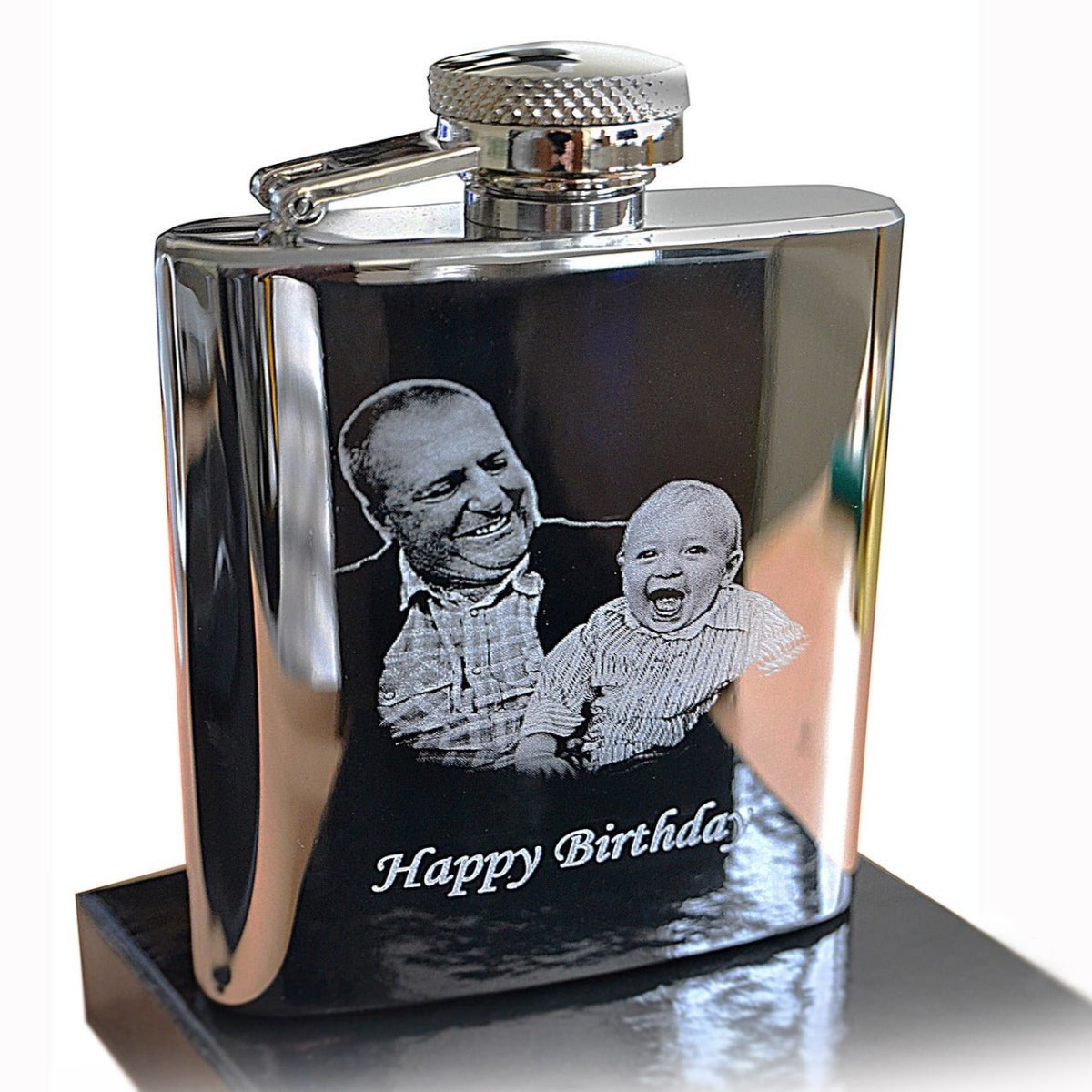 Engraved Hip Flask - Stainless Steel Curved Flask With Gift Box & Funnel Included - Popular trends empire