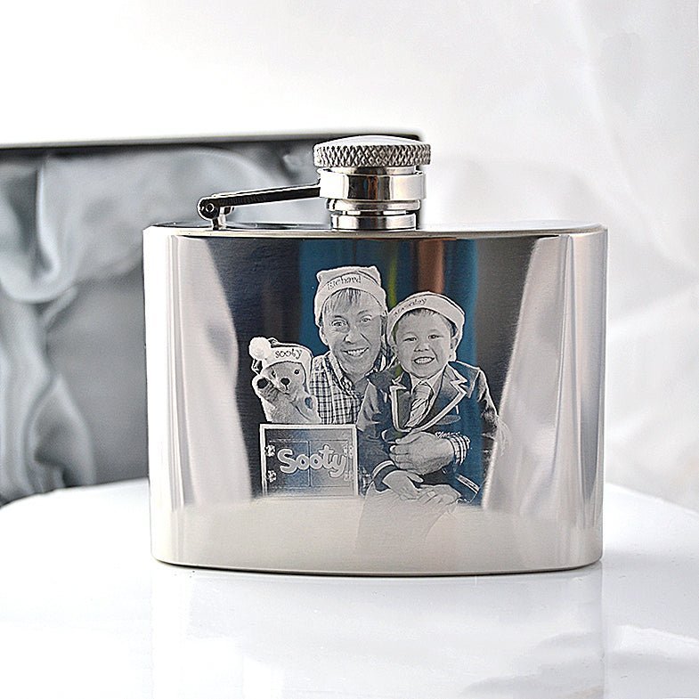 Engraved Hip Flask - Stainless Steel Curved Flask With Gift Box & Funnel Included - Popular trends empire