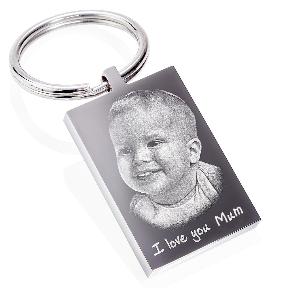 Engraved Keyring Stainless Steel – Custom Photo Text Engraving Unique Gift Keychain - Popular trends empire