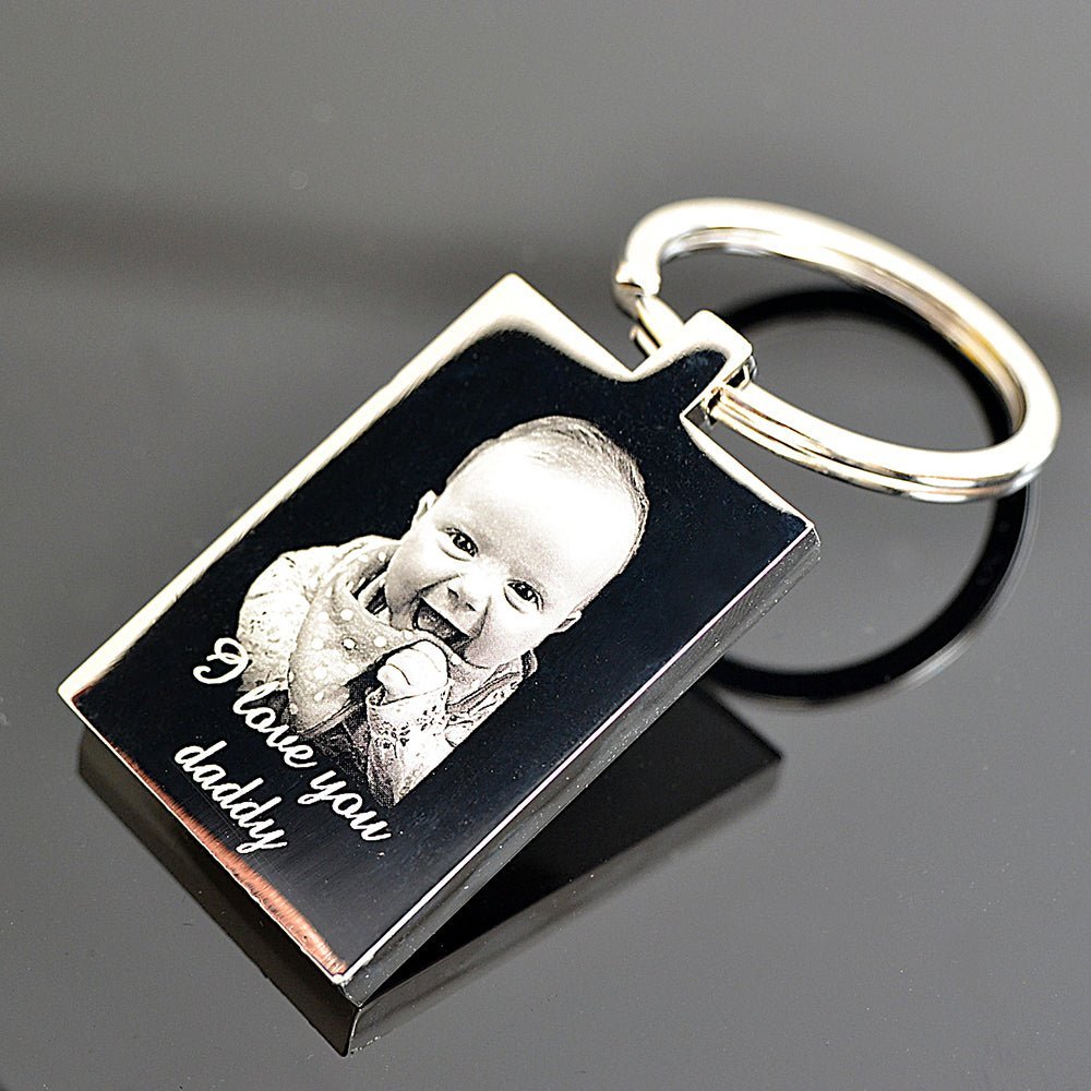 Engraved Keyring Stainless Steel – Custom Photo Text Engraving Unique Gift Keychain - Popular trends empire