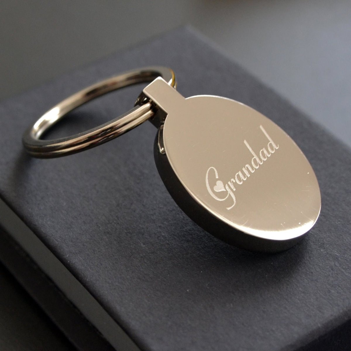 Engraved Photo Keychain – Stainless Steel Double - Sided Metal Keyring Gift - Popular trends empire