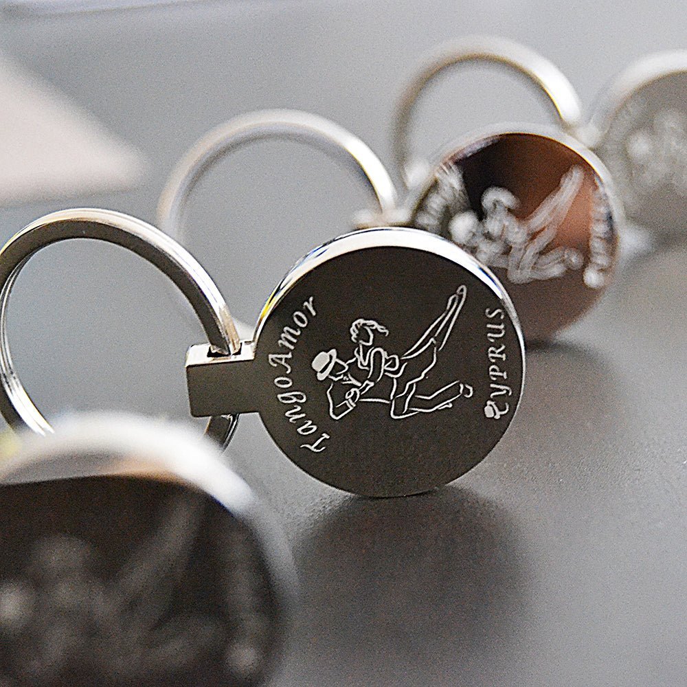 Engraved Stainless Steel Keyring – Custom Photo Keepsake With Double Sided Engraving - Popular trends empire