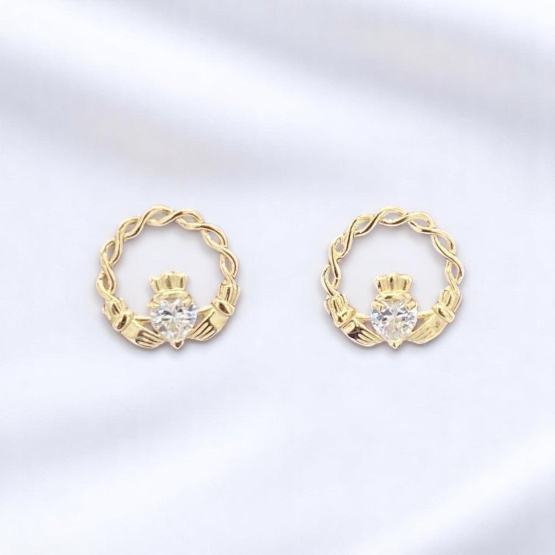 Fancy Claddagh Stud Earrings - Popular trends empire